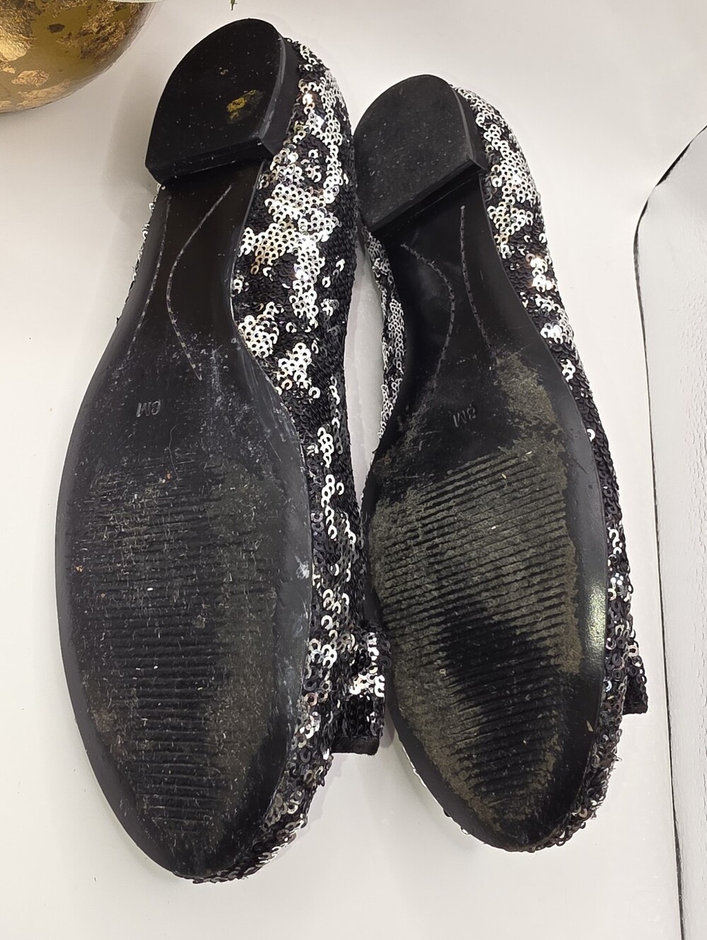 Kate Spade Black & Silver Sequin Slipper Flats - Picture 7 of 7